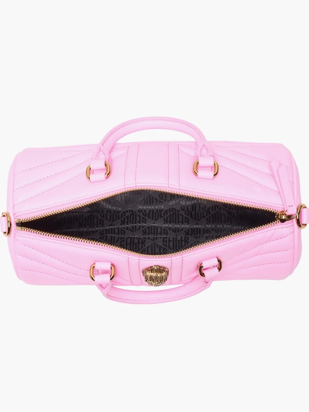 ‼️NEW Kurt Geiger Union Jack Barrel Pink Leather Satchel Crossbody Bag